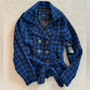 Rue21 Women's Blue and Black Pea Coat